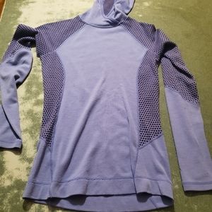 Smartwool purple polkadot wool hooded sweater sz small